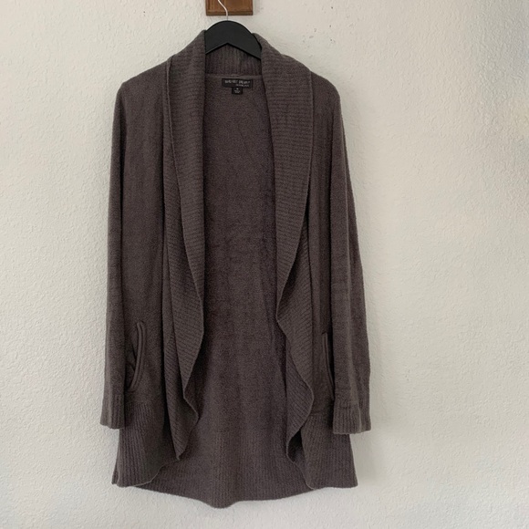 BAREFOOT DREAMS CozyChic Lite cardigan gray color M. - Picture 2 of 12